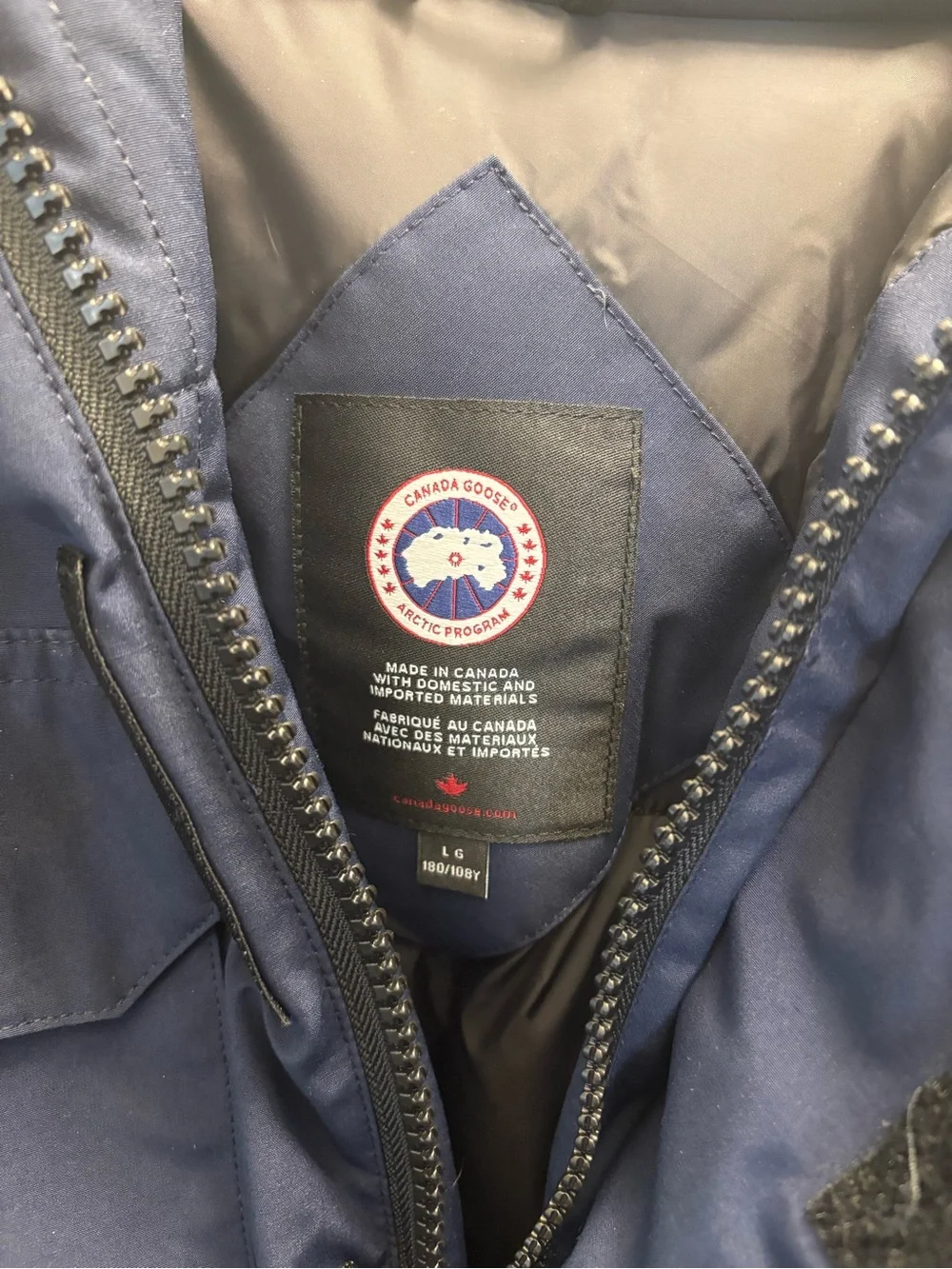 Canada Goose Navy Blue Expedition Parka with Signature Patch / Never worn